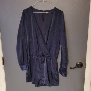 Very J Deep Blue Women's  Romper